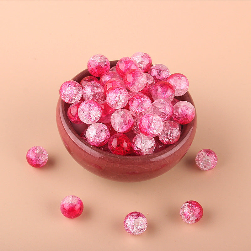 Cuentas de vidrio antiguas de gradiente de dos colores al por mayor de 50 piezas